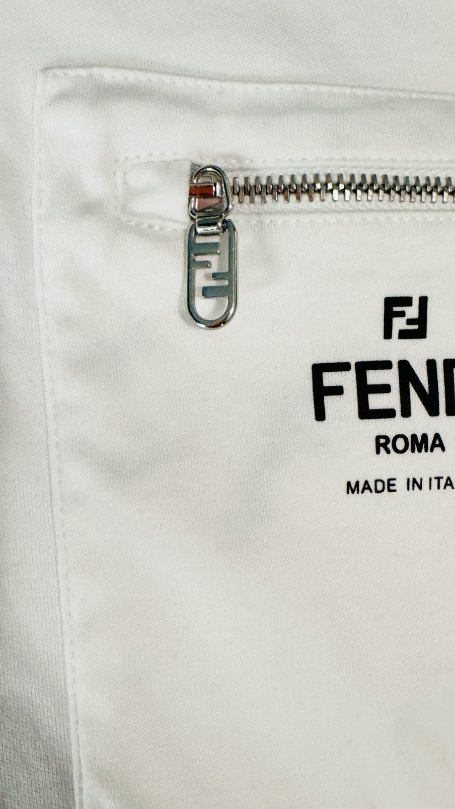Fendi Fendi White Cotton T-Shirt w/ pocket Size US M / EU 48-50 / 2 - 5 Thumbnail