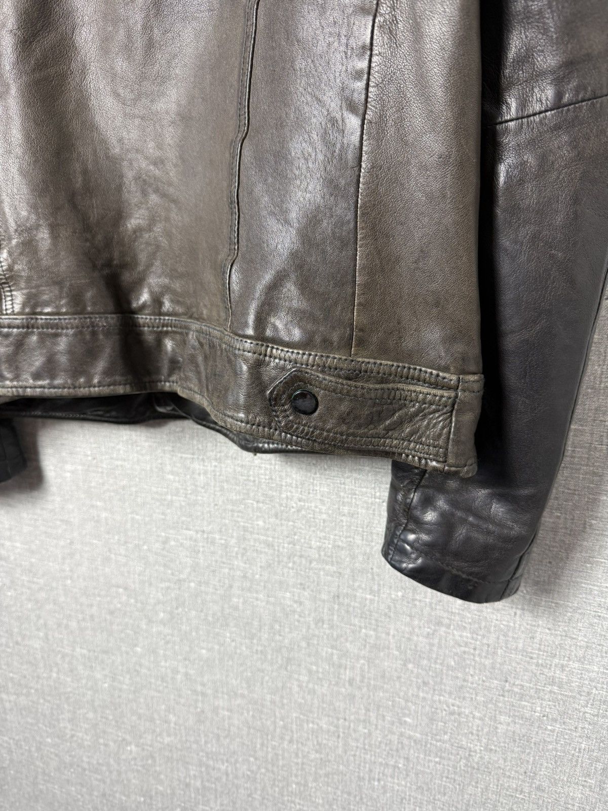 Allsaints AllSaints Conroy Distressed Brown Leather Biker Jacket Size US M / EU 48-50 / 2 - 18 Thumbnail