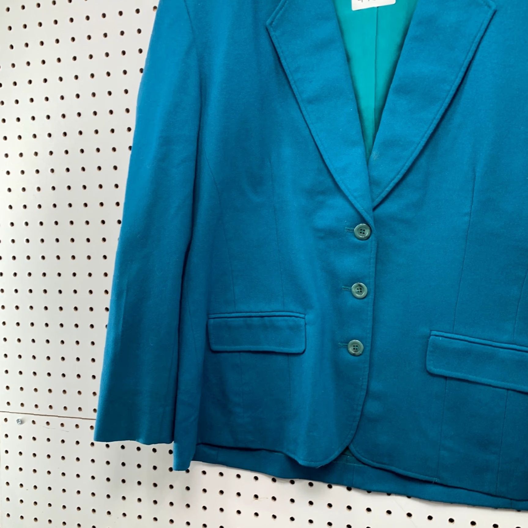 Pendleton VINTAGE Pendleton Wool Blazer Womens Size 18 Teal Green 3 Button Business Jacket Blazer Womens 18 Blue Wool Size XXL / US 16-18 / IT 52-54 - 3 Thumbnail