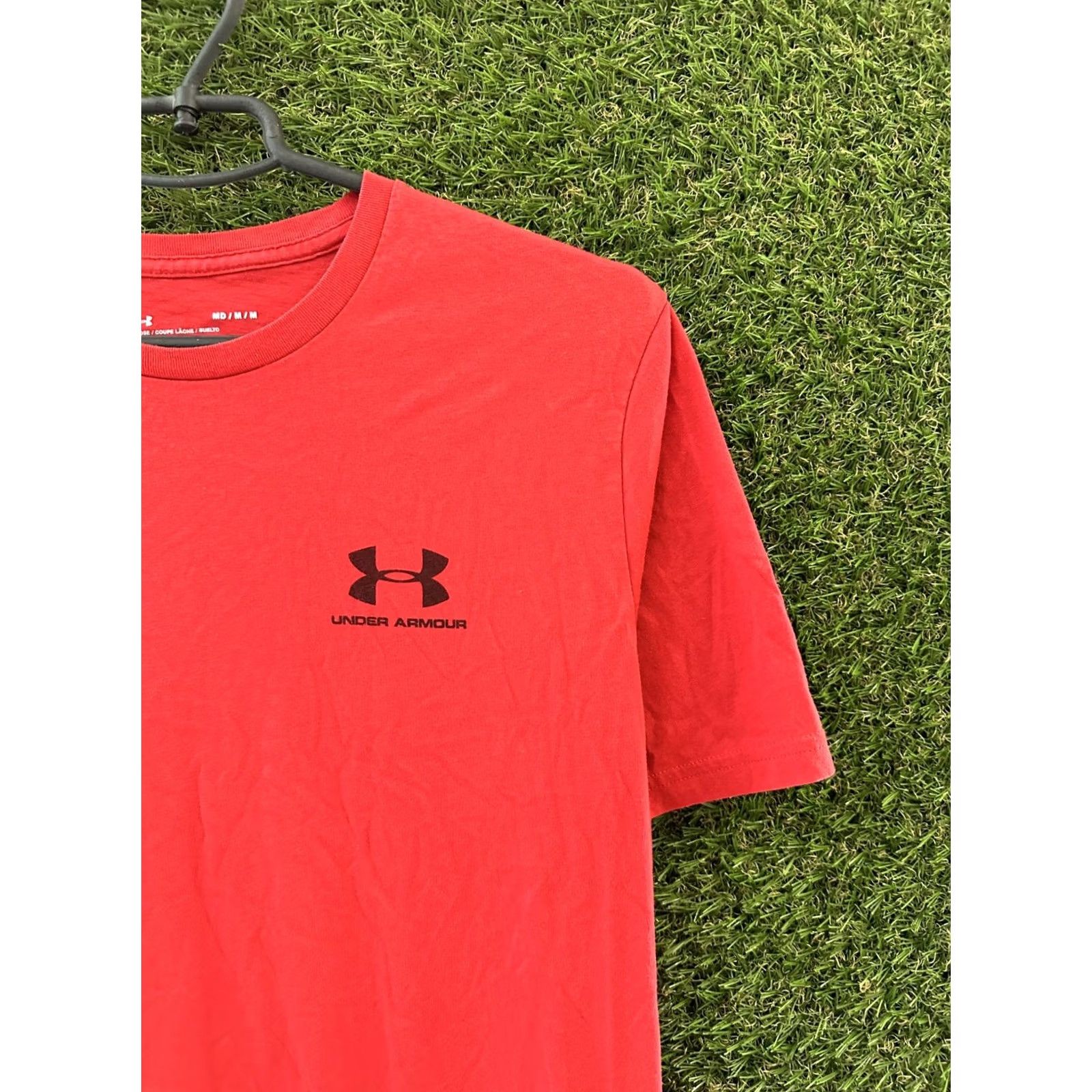 Under Armour UNDER ARMOUR HEATGEAR Shirt M Medium Red Solid Logo Short Sleeve Jersey 2021 CrossFit Men Tee Size US M / EU 48-50 / 2 - 4 Thumbnail