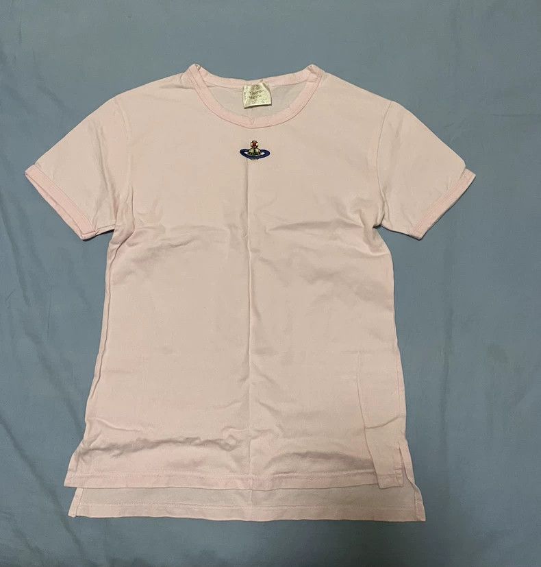 Vivienne Westwood Vivienne Westwood Pink Saturn Embroidered T-Shirt - dmc Size US XS / EU 42 / 0 - 1 Thumbnail