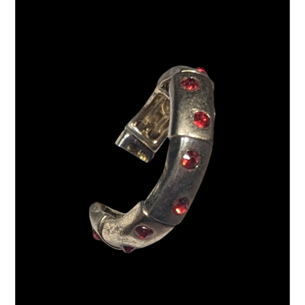 Other Red Rhinestone Gold Tone Funky Stretch Ring Size 6 1/4 Size ONE SIZE - 5 Thumbnail