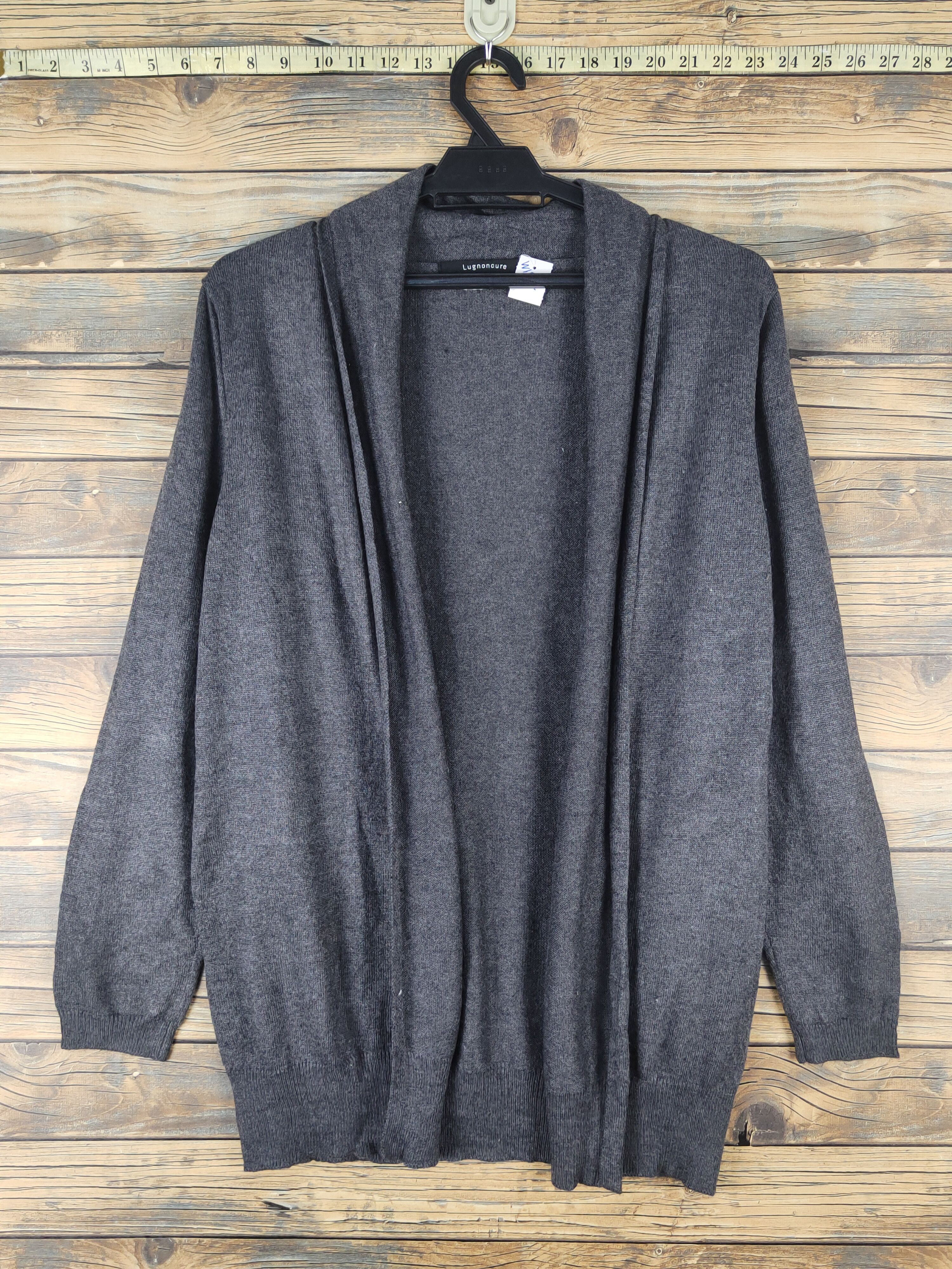 Homespun Knitwear × Japanese Brand Lugnoncure Dark Gray Knitwear Cardigan#W1507 Size M / US 6-8 / IT 42-44 - 1 Thumbnail