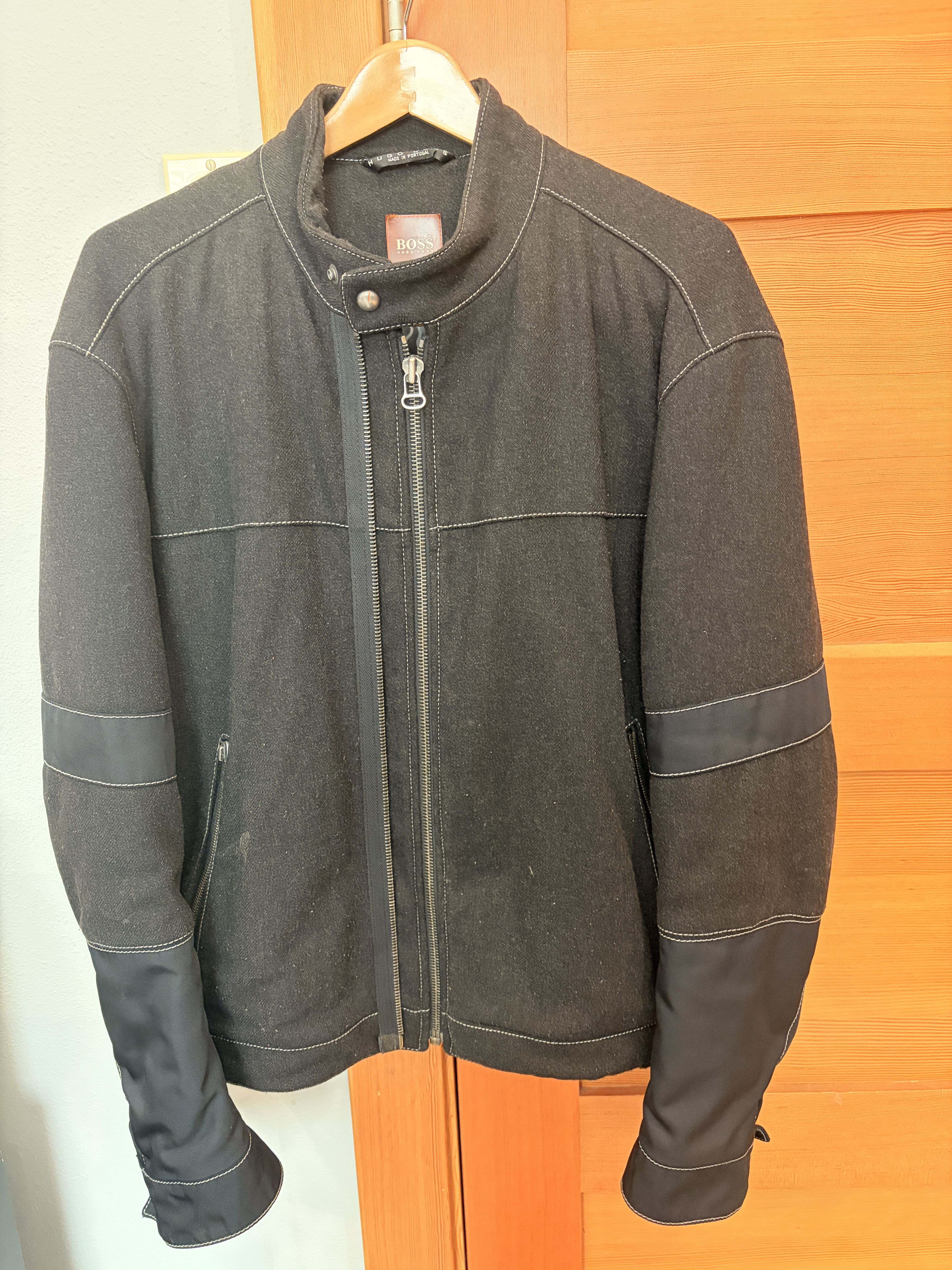 Hugo Boss Motorcylce Jacket - Wool & Ballistic Nylon Size US M / EU 48-50 / 2 - 1 Thumbnail