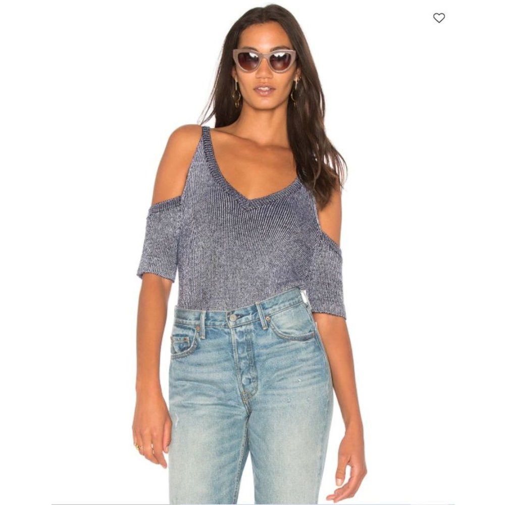 Splendid NWT New $175 Splendid Surrey Marl Cold Shoulder Pullover Si Size M / US 6-8 / IT 42-44 - 1 Thumbnail