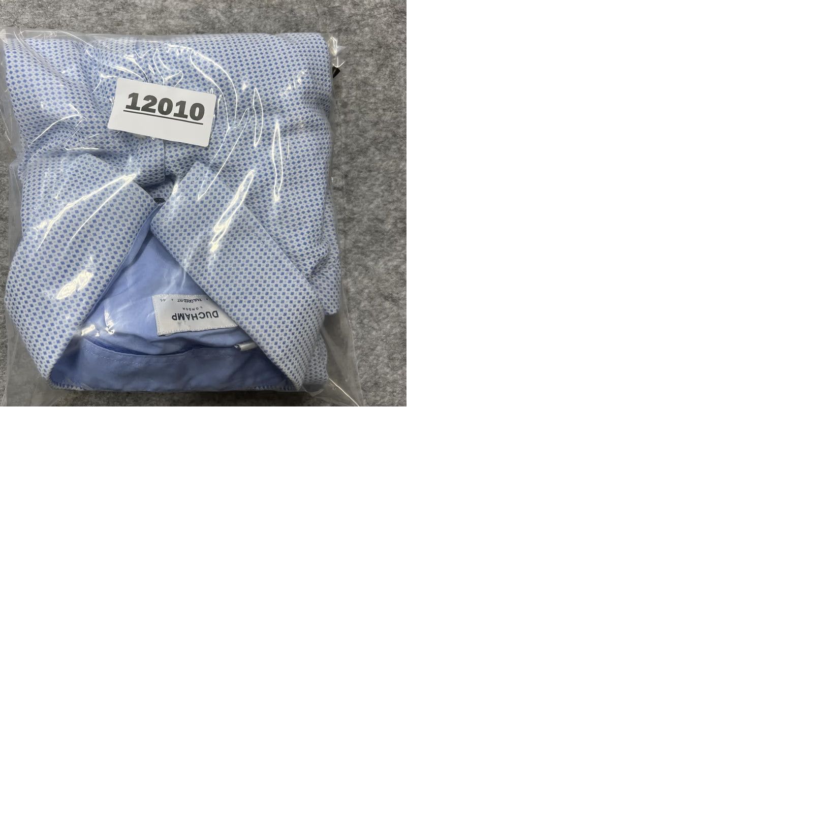 Vintage Duchamp Blue Geometric Dress Shirt Mens XL Size 46R - 11 Thumbnail