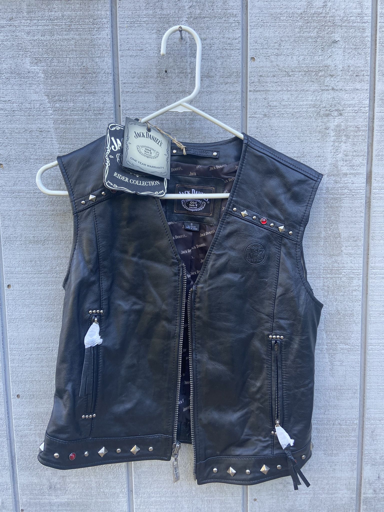 Other Jack Daniels Old No. 7 Women’s Leather Motorcycle Vest S Size S / US 4 / IT 40 - 1 Thumbnail