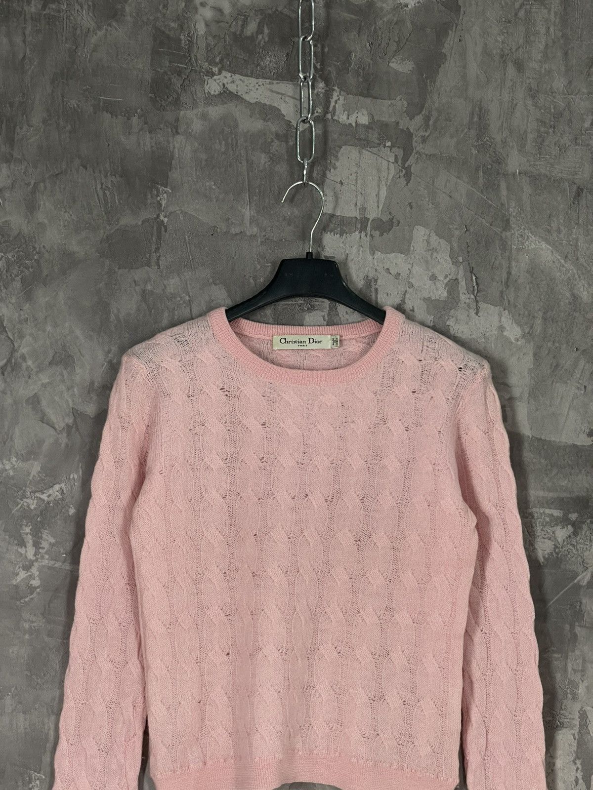 Christian Dior Monsieur × Designer Christian Dior Wool Knitwear Archival Pink Sweater Size M / US 6-8 / IT 42-44 - 2 Thumbnail