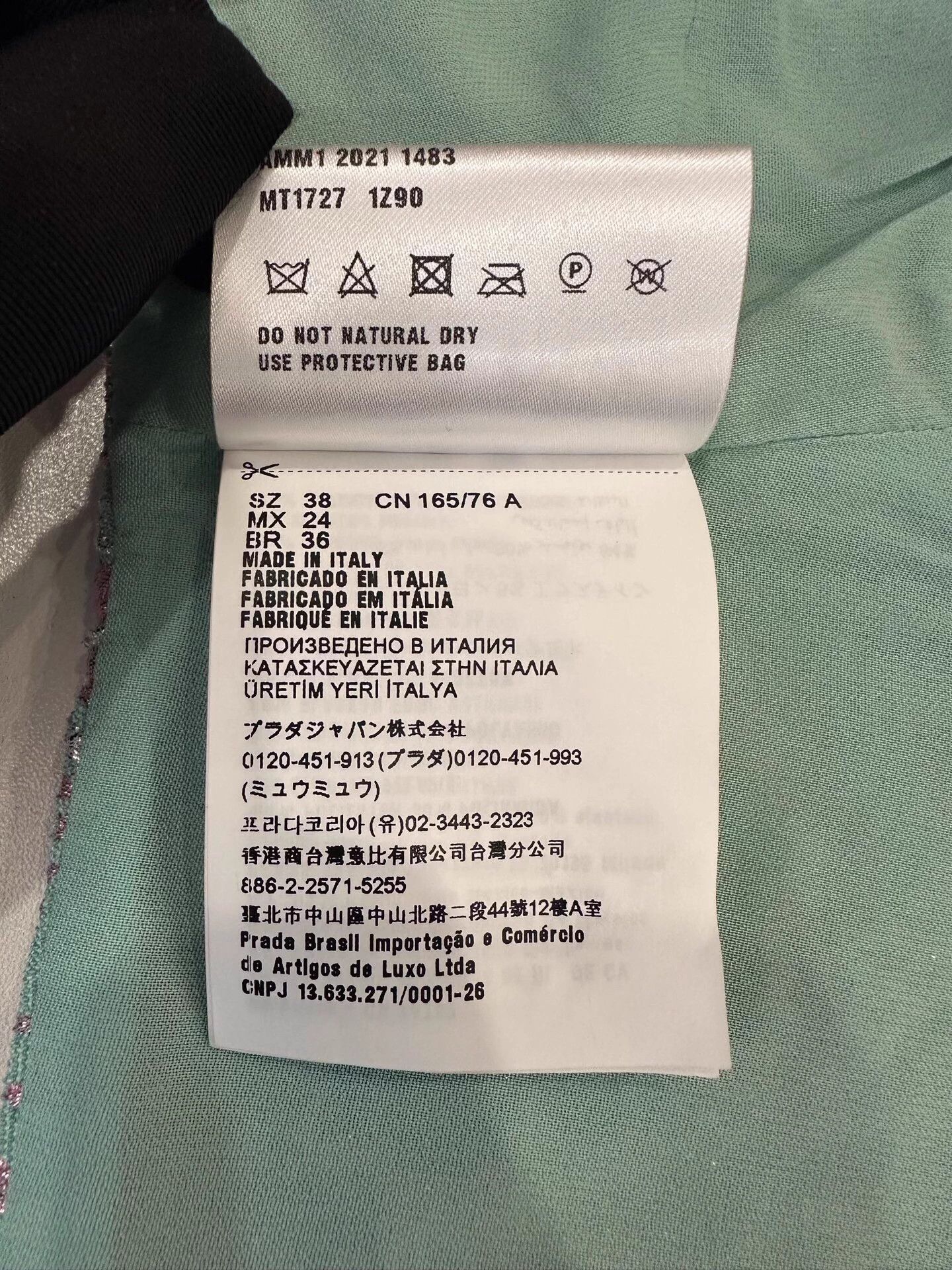 Miu Miu MiuMiu Women's Light Green Floral Embossed Logo Cami Size XS / US 0-2 / IT 36-38 - 6 Thumbnail