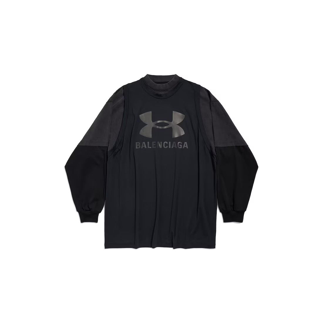 Balenciaga × Under Armour oc11z0425 Under Armour® Triple Layered T-Shirt in Black Size US XL / EU 56 / 4 - 1 Thumbnail