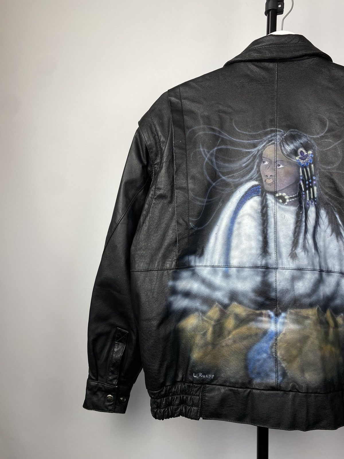 Indian Motorcycle × Vintage Crazy 90s vintage leather Racing skyjacket jacket Size US S / EU 44-46 / 1 - 9 Thumbnail