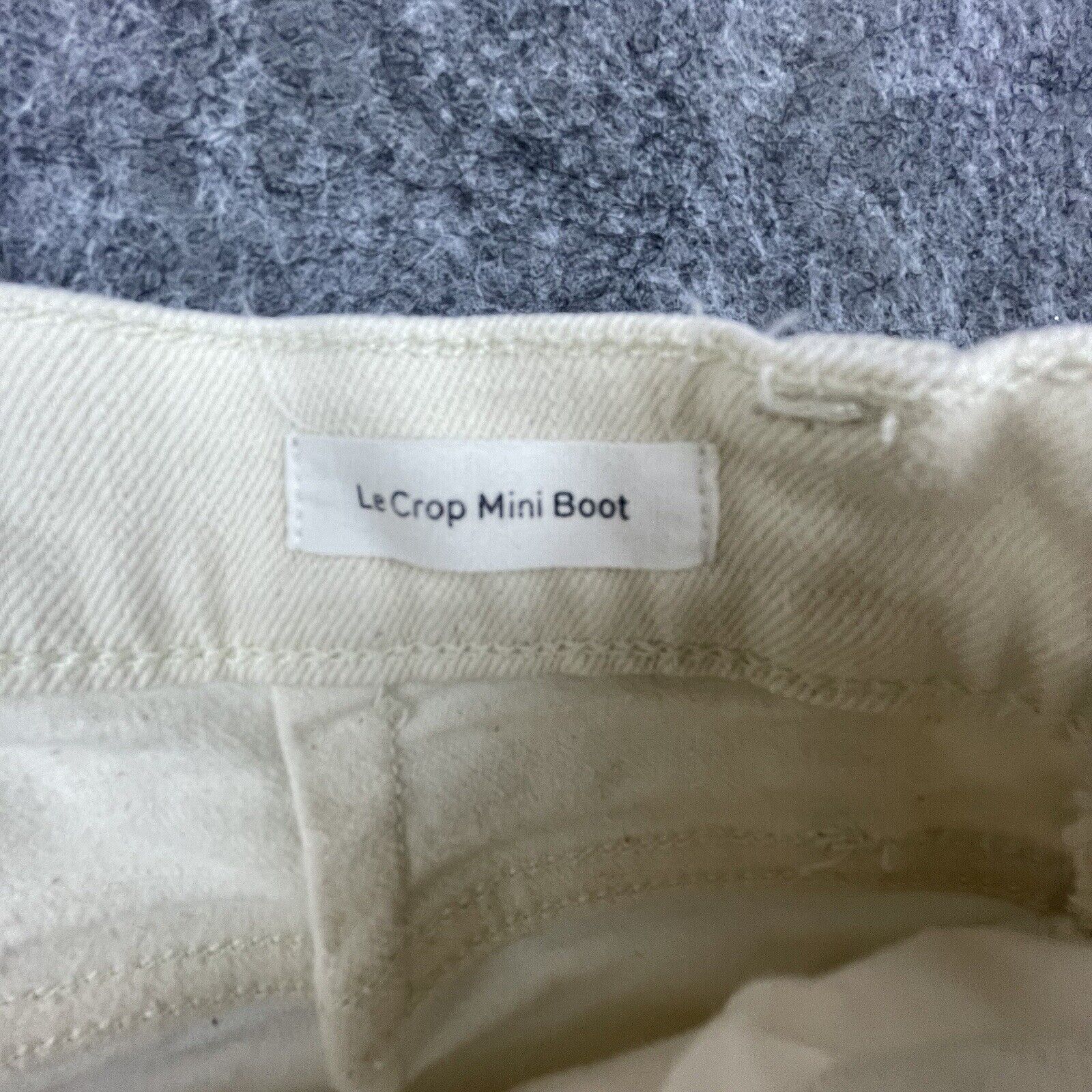 Frame Frame Denim Jeans Women 24 Le Crop Mini Boot White Two Toned Size 24" / US 00 / IT 34 - 5 Thumbnail