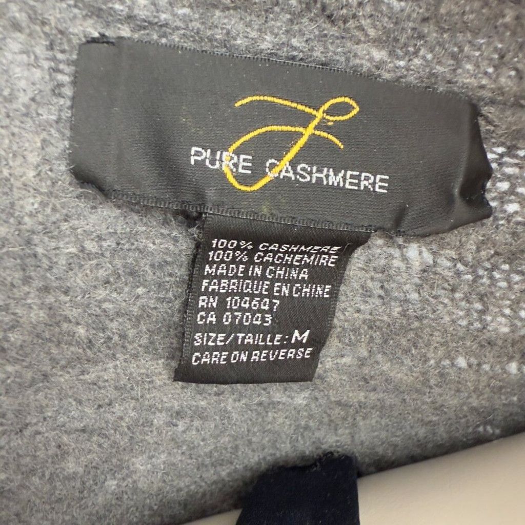 Other PURE CASHMERE Gray Cable Knit Thick Cardigan Sweater Size M Size L / US 10 / IT 46 - 4 Thumbnail