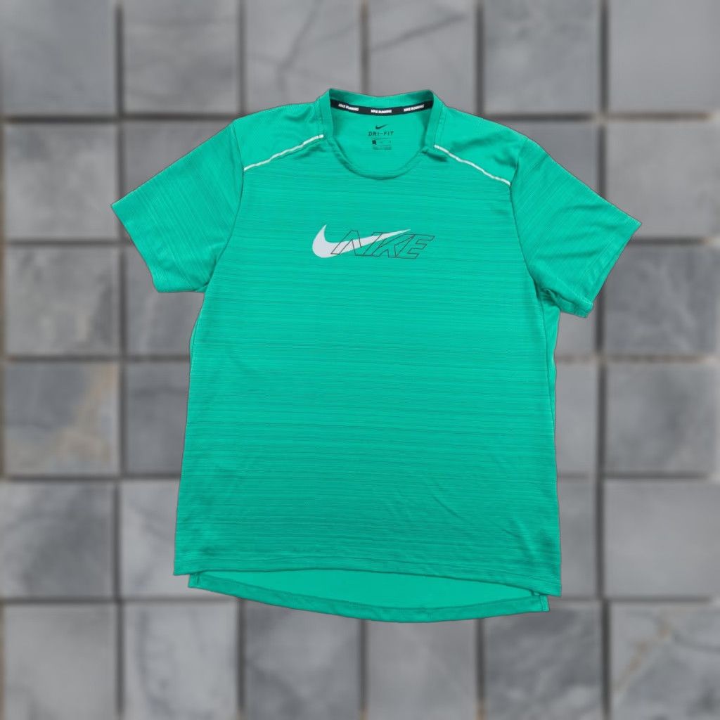 Nike Nike Dri-Fit Shirt Mens Large Green Activewear Running Tee Size US L / EU 52-54 / 3 - 1 Thumbnail