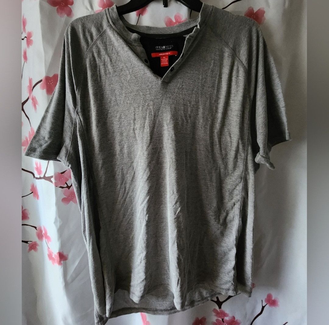 Kenneth Cole Kenneth Cole Awearness Awear-Tech Gray Henley SS Shirt XL Size US XL / EU 56 / 4 - 1 Thumbnail