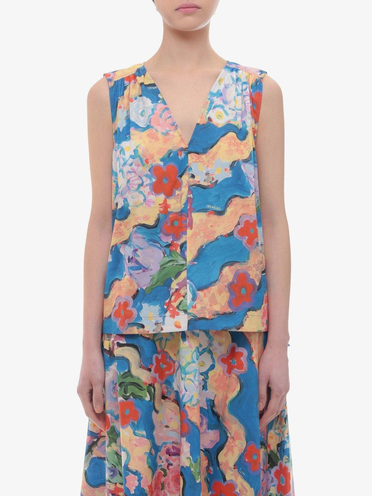 Marni o1y1125 Blouse in Multicolor Size XS / US 0-2 / IT 36-38 - 3 Thumbnail