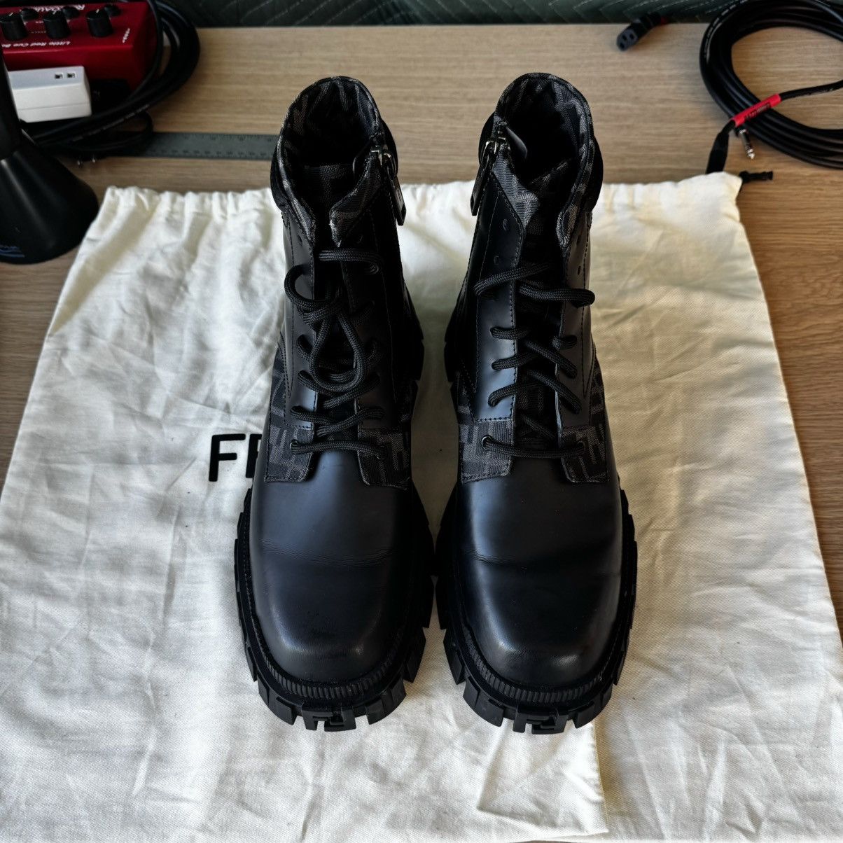 Fendi Fendi Force Lace-Up Boot ‘Black’ Size US 10 / EU 43 - 1 Thumbnail