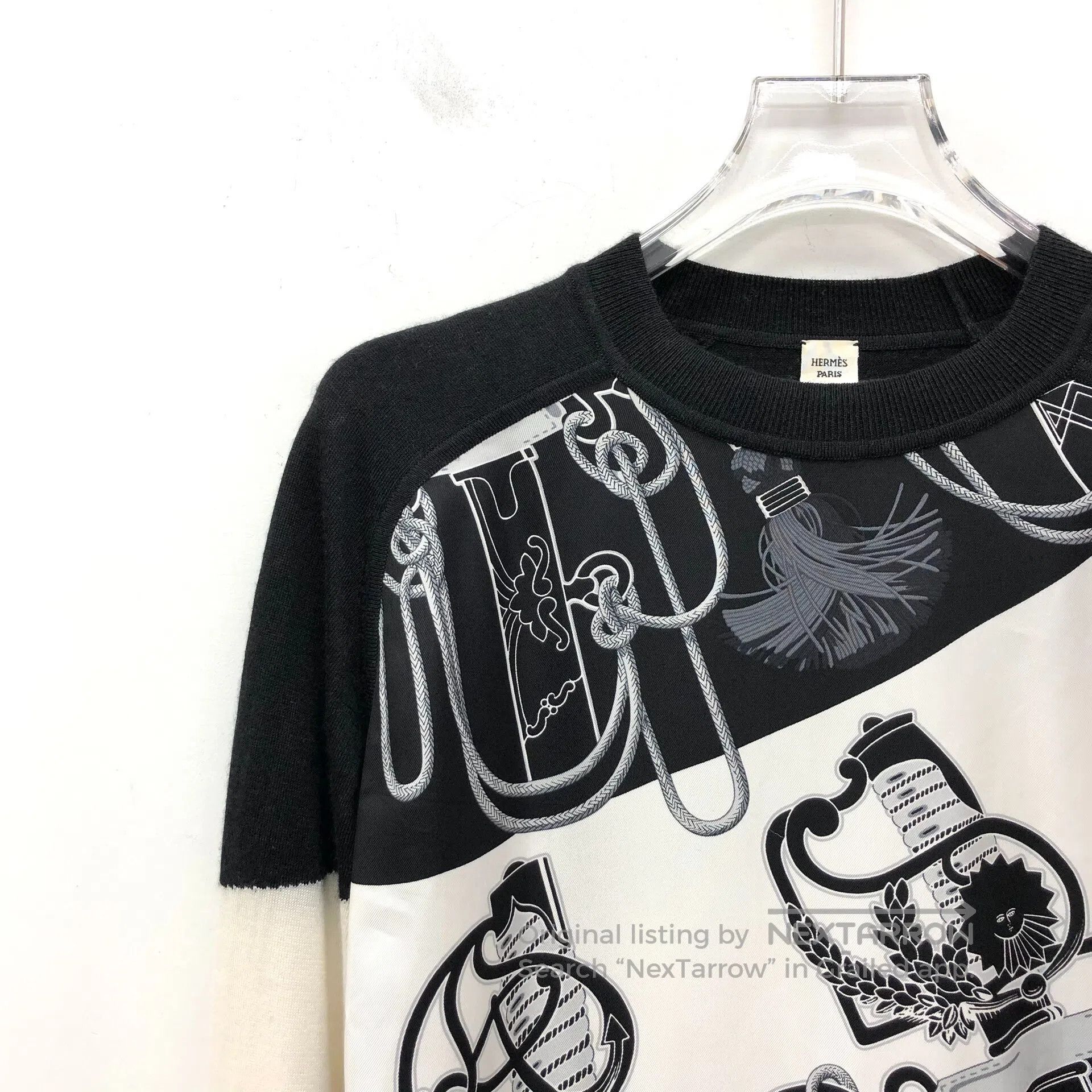 Hermes Hermes Color Blocked Buckle Pattern Printed Crew Neck Long Size XXS / US 00 / IT 34 - 3 Thumbnail