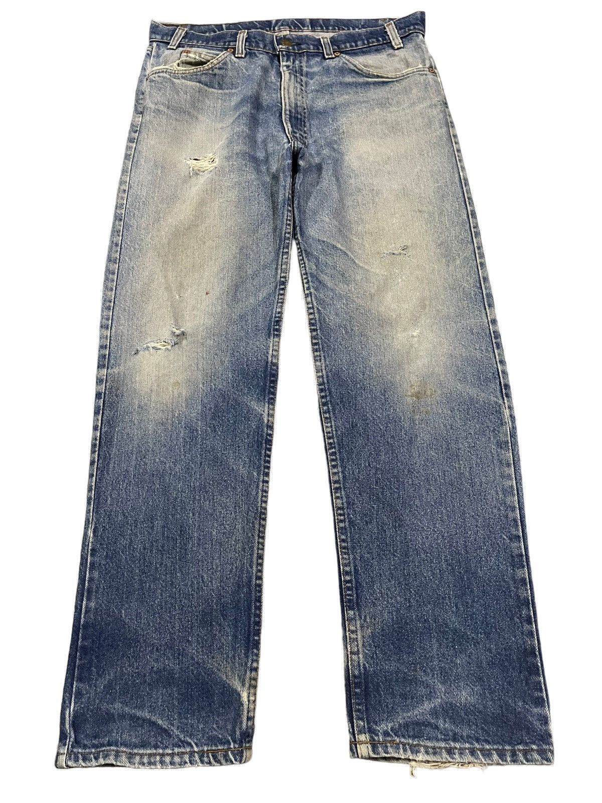 image of Archival Clothing x Levis Vintage 80's Levis 505 Orange Tab Blue Wash Style Jeans, Men's (Size 34)