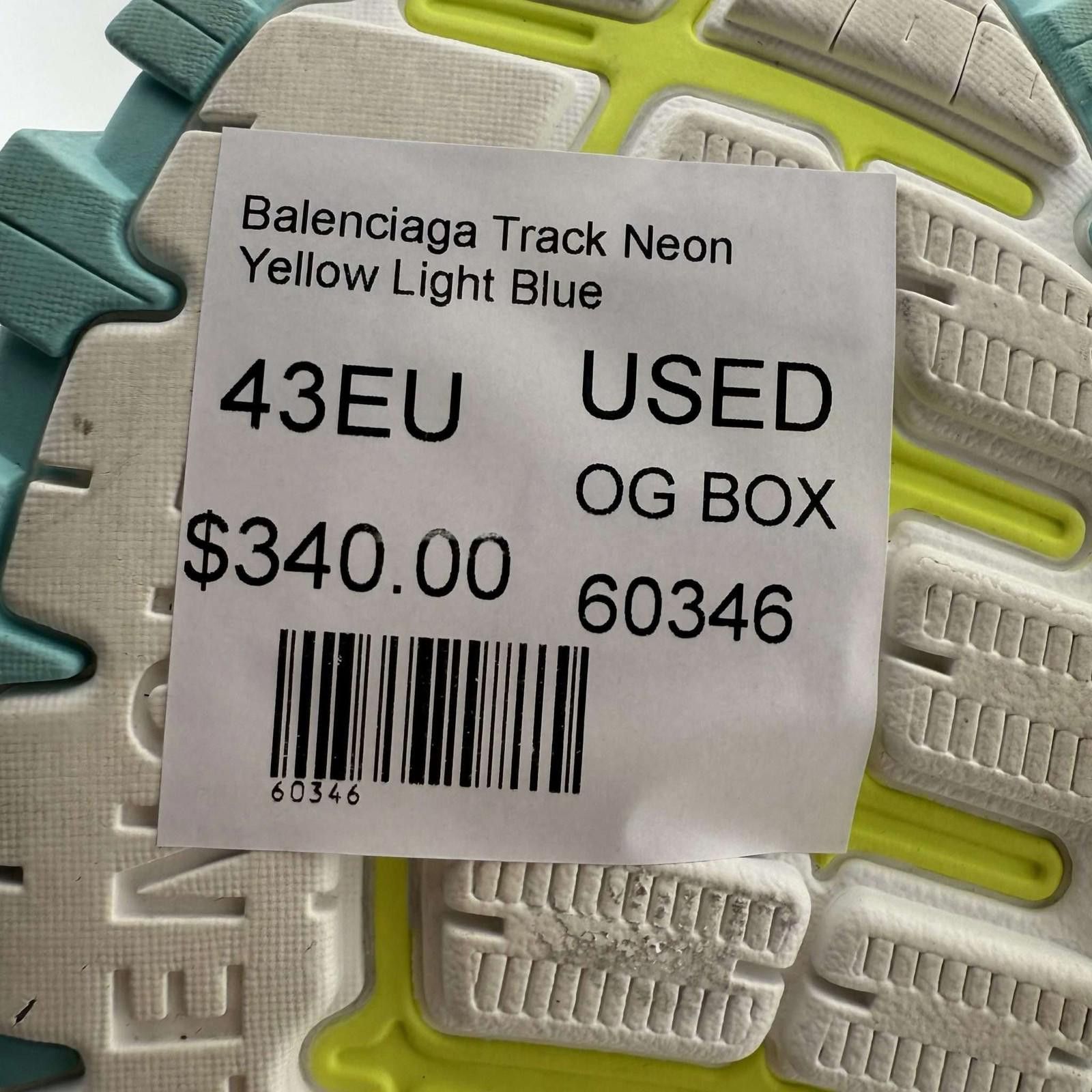Balenciaga Balenciaga Track Neon Yellow Light Blue 43EU Used OG Box Size US 10 / EU 43 - 8 Thumbnail