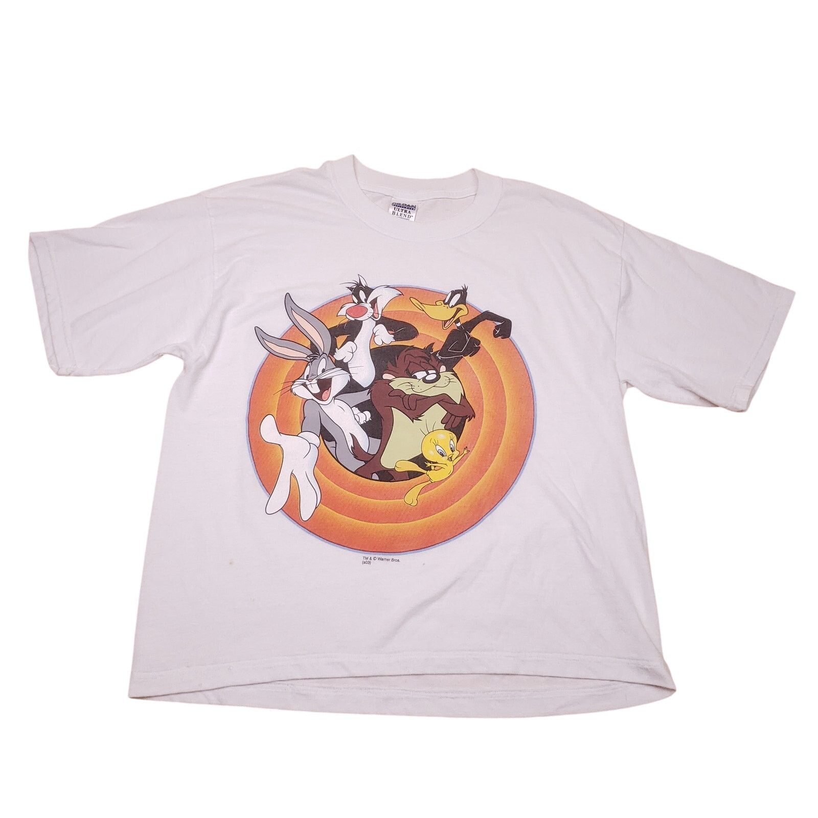 Vintage Vtg 90s Looney Tunes Logo Classic Graphic Tee Mens L Size US L / EU 52-54 / 3 - 1 Thumbnail