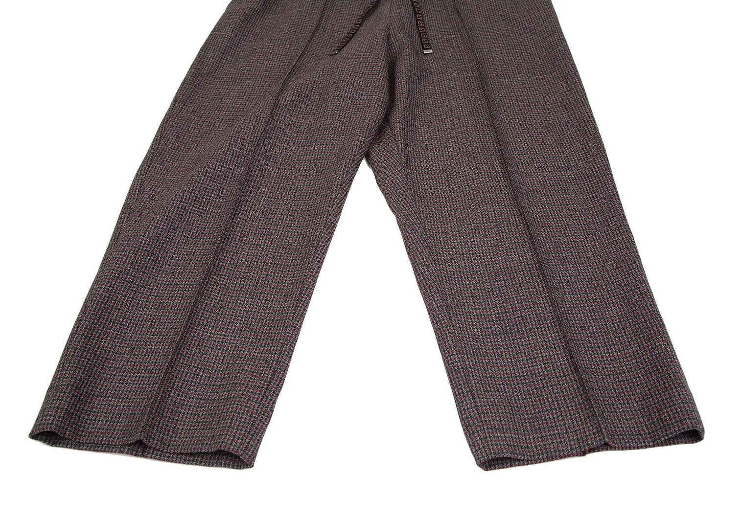 Fendi Zucka Houndstooth Tapered Pants in Red and Gray, Size 48 Size US 32 / EU 48 - 6 Thumbnail