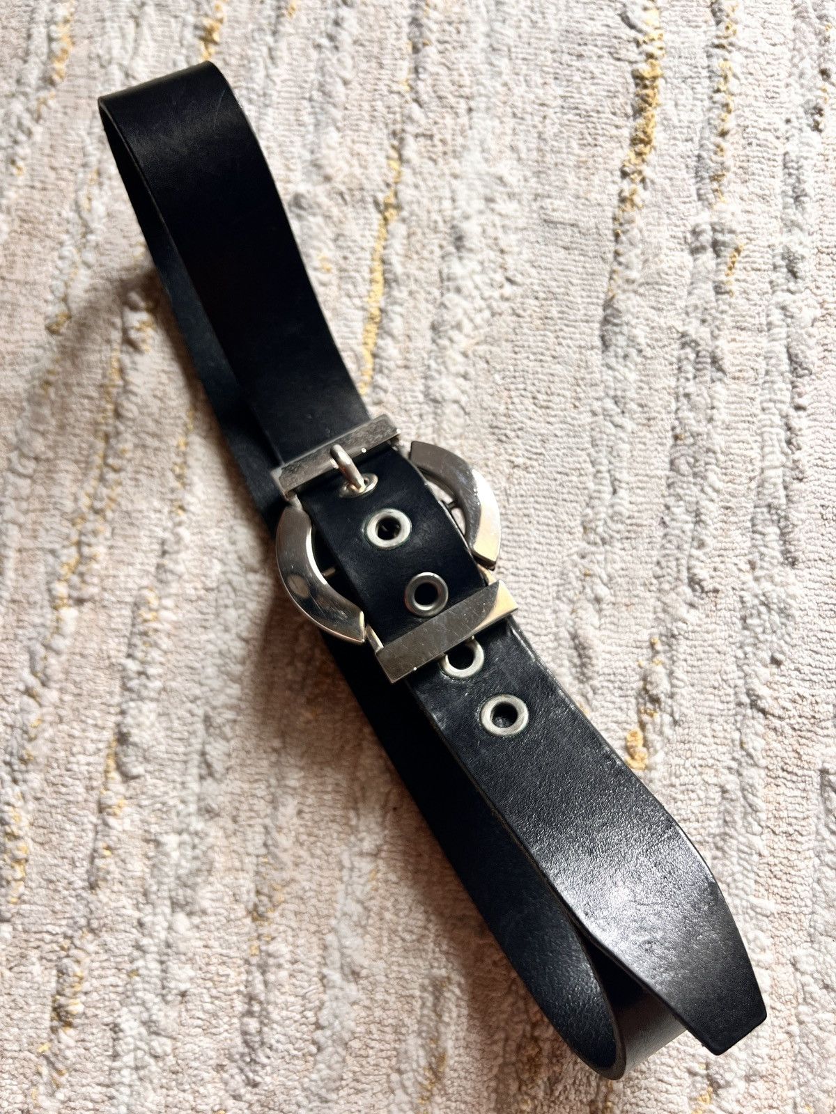 Dolce & Gabbana Dolce & Gabana Made in Italy Black Leather Belt Size 34 - 8 Thumbnail