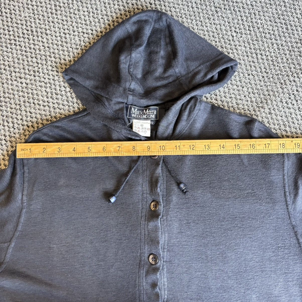 Japanese Brand Max Mara Weekend Line Hoodie Half Button Plain Size M / US 6-8 / IT 42-44 - 15 Thumbnail