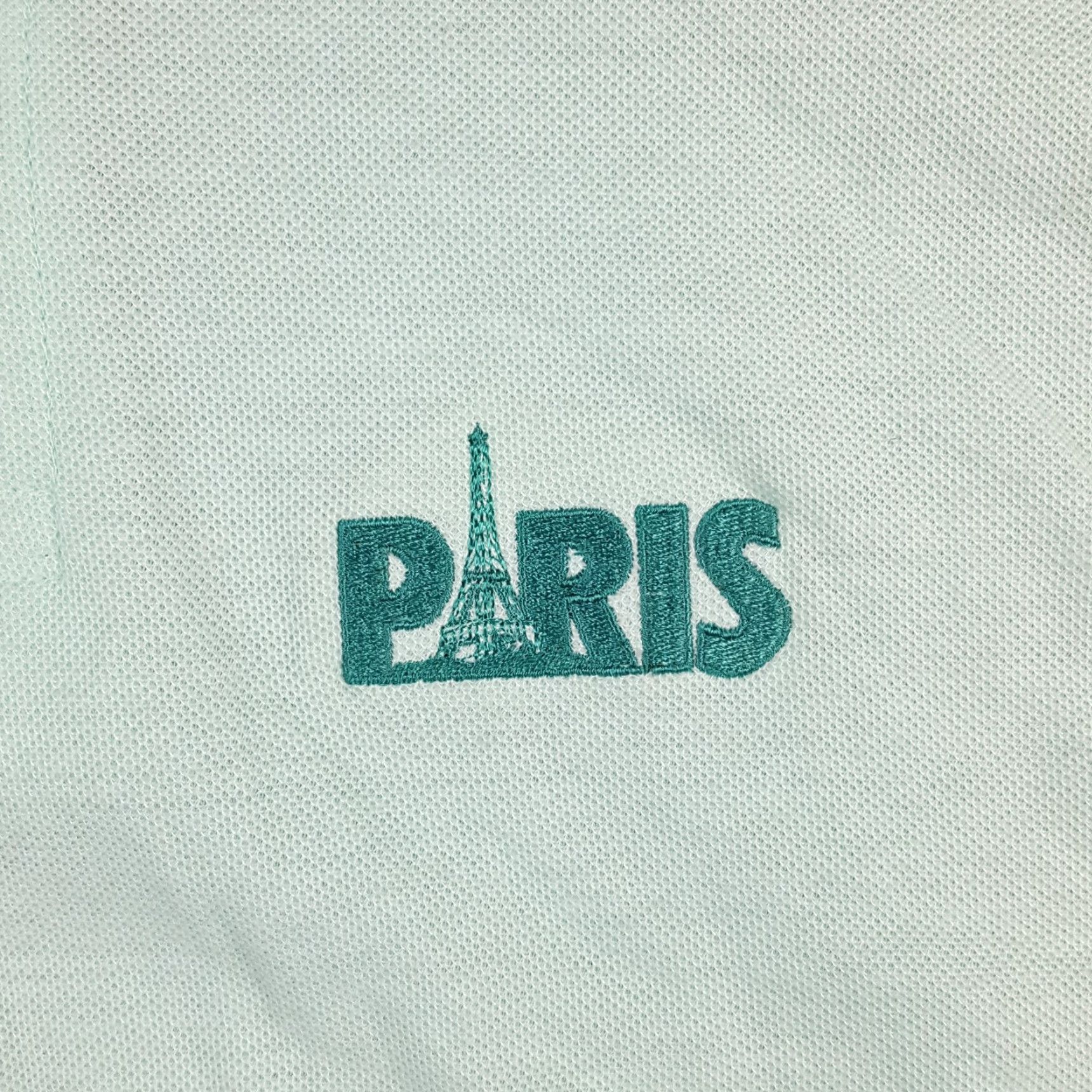 Vintage VINTAGE Seafoam Green Preppy Paris France Men's L Button Collar Polo Shirt Size US L / EU 52-54 / 3 - 3 Thumbnail