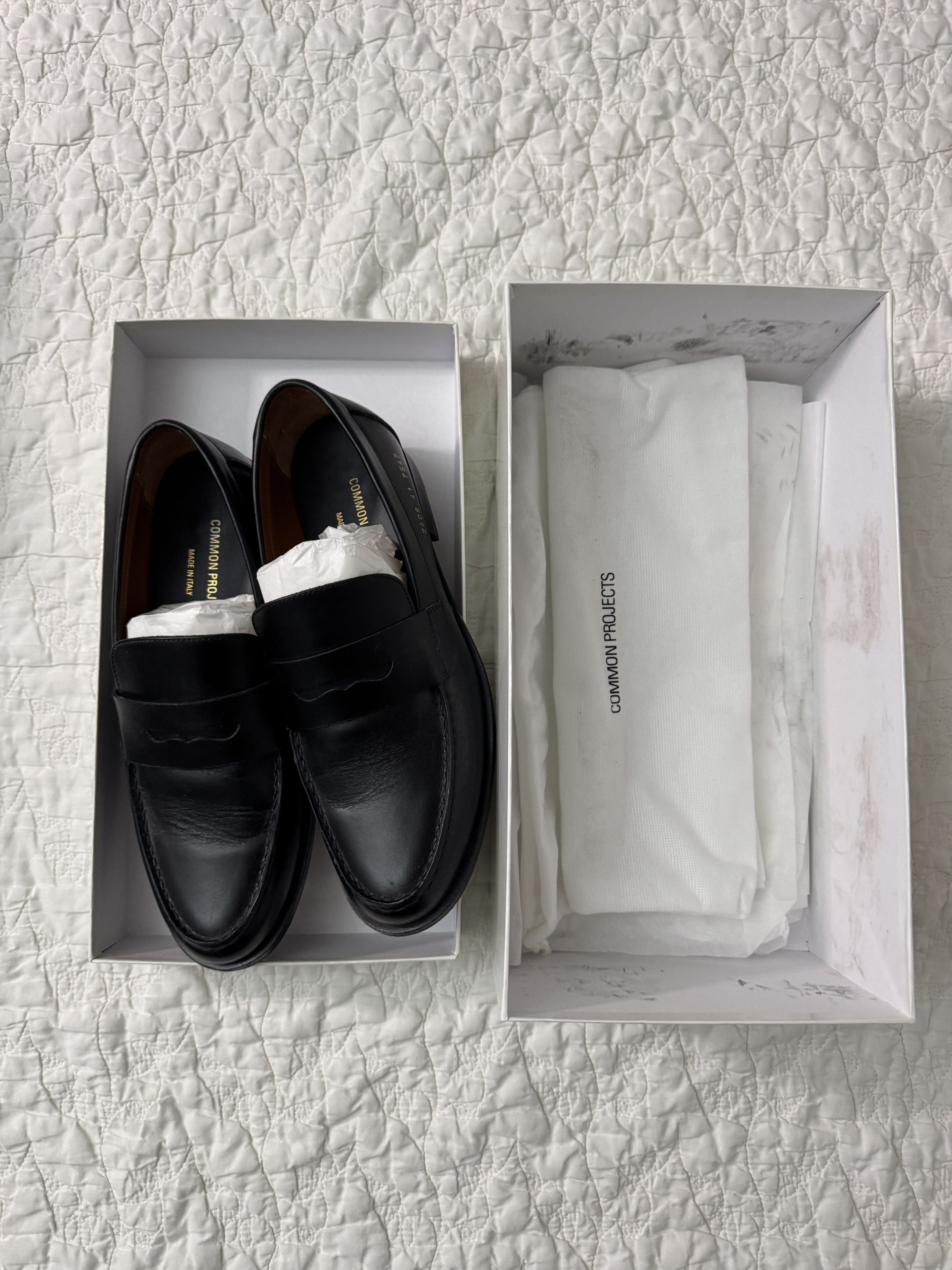 Common Projects Common Projects Black Leather Penny Loafers Size 41 8US Size US 8 / EU 41 - 11 Thumbnail