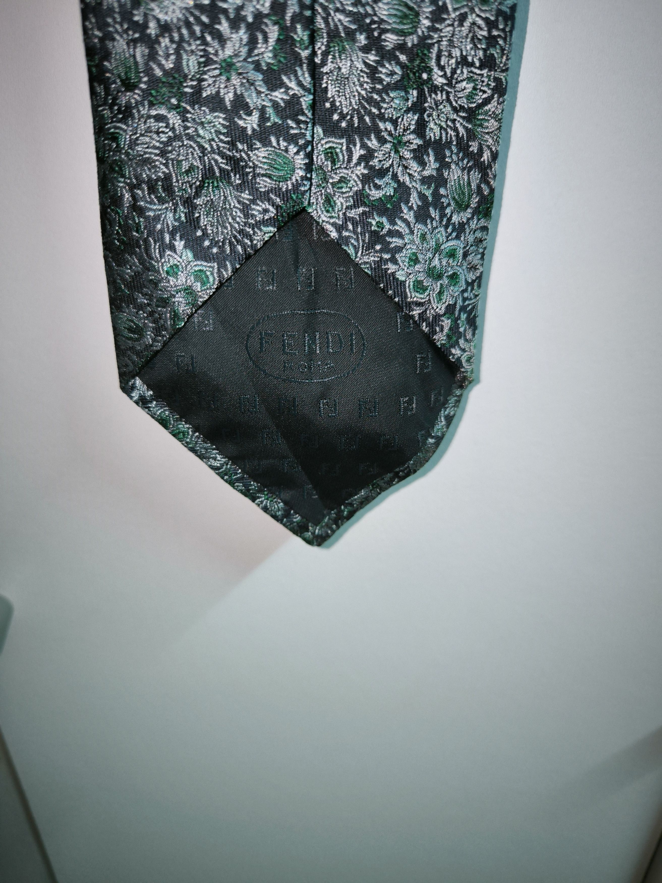 Fendi Green Necktie Size ONE SIZE - 10 Thumbnail