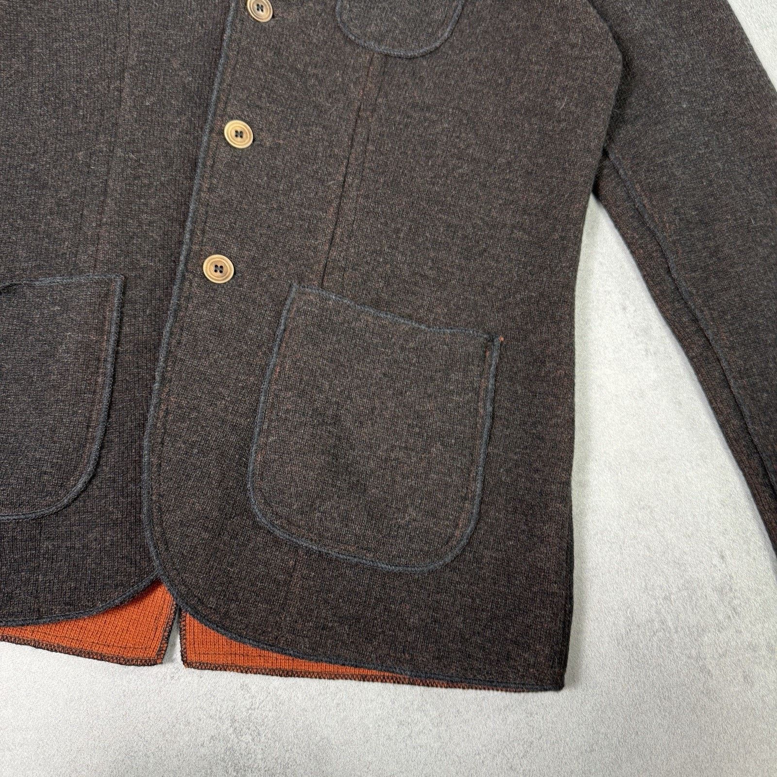 Corneliani Cc Corneliani Collection Blazer Cardigan Wool Size 52 Brown Size US L / EU 52-54 / 3 - 9 Thumbnail