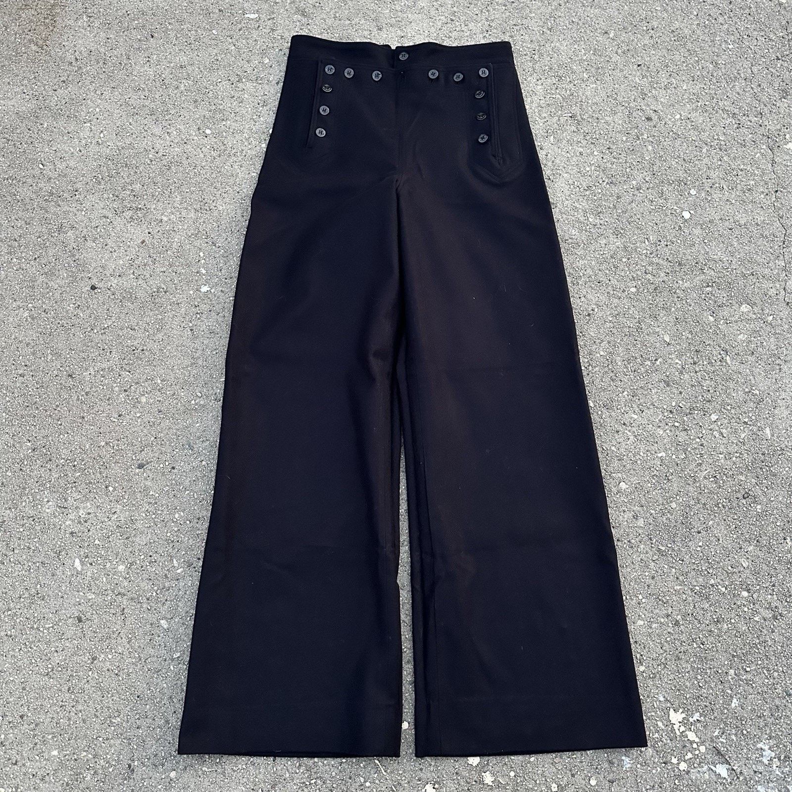 Vintage Vintage 60s U.S. Navy Blue Wool Sailor Pants 30L Military Size US 28 / EU 44 - 1 Thumbnail