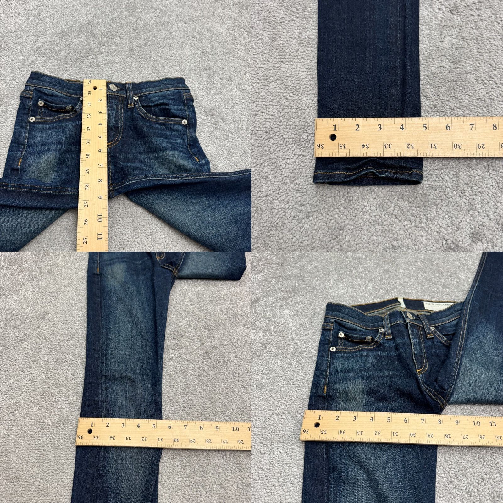 Rag & Bone rag & bone High Rise Skinny Denim Jeans Womens 25 Blue Dark Wash Chaucer Casual Jeans Size 42" / US 20 - 9 Thumbnail