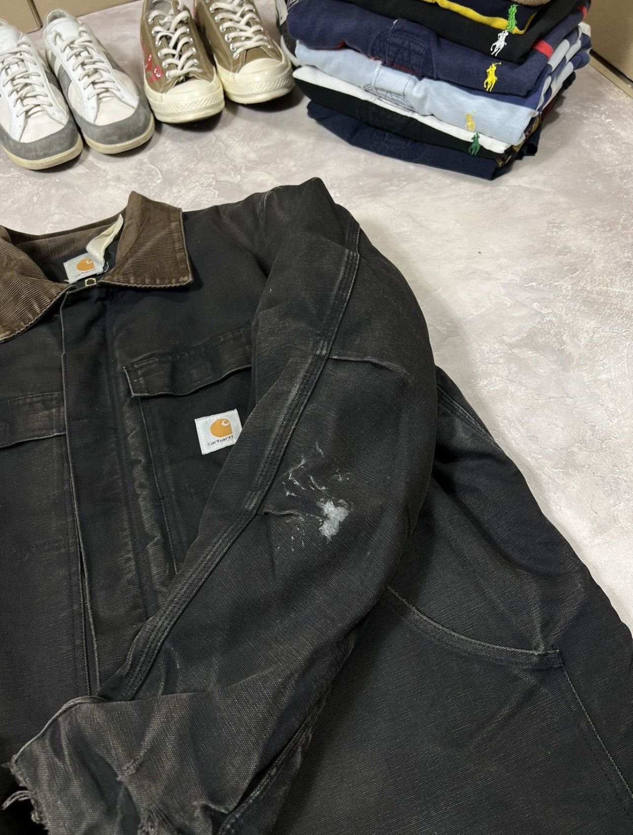 Carhartt Vintage Carhartt Distressed Denim Heavyweight Jacket Size US XL / EU 56 / 4 - 7 Thumbnail