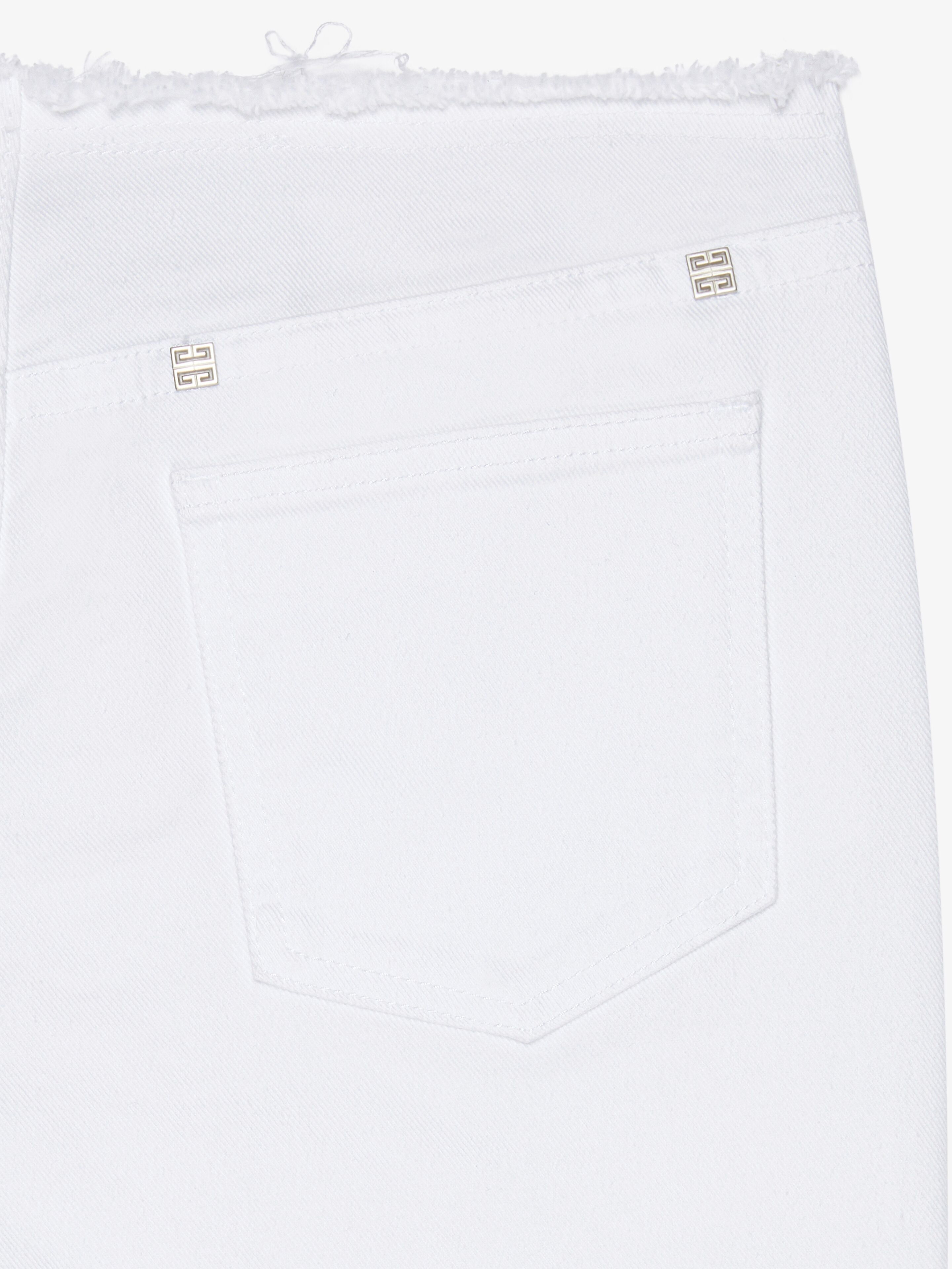 Givenchy o1w1db10825 Low Waist Denim Pants Without Waistband in White Size 27" / US 4 / IT 40 - 5 Thumbnail