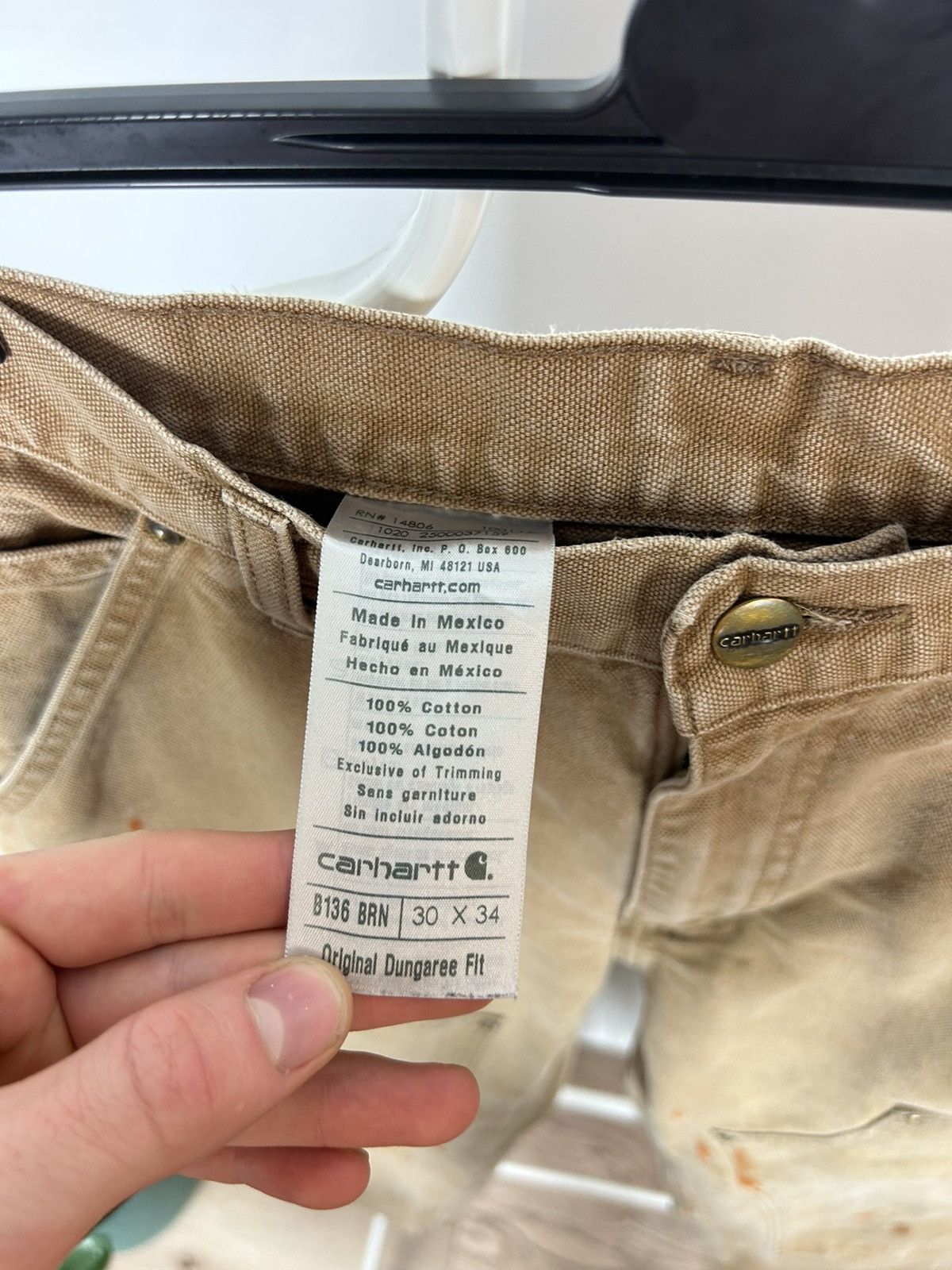 Carhartt × Vintage Crazy sun faded distressed carhartt double knee denim Size US 30 / EU 46 - 8 Thumbnail