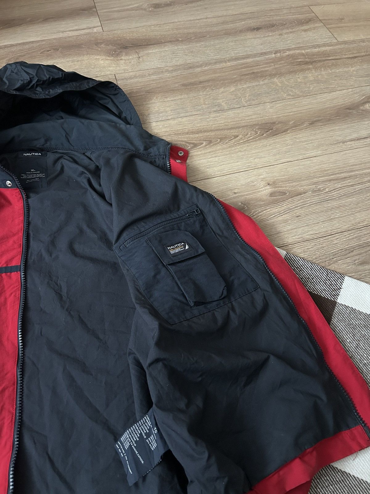 Nautica × Vintage Vintage Nautica Ns-83 big logo red jacket mens outdoors 90s Size US XL / EU 56 / 4 - 4 Thumbnail