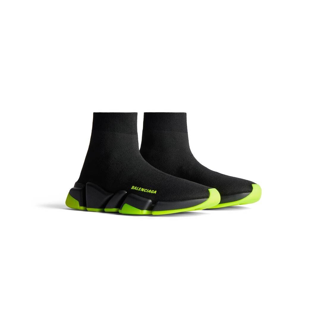 Balenciaga o1tr1nto0525 Speed 2.0 Recycled Knit Sneakers in Black Size US 8 / IT 38 - 2 Thumbnail