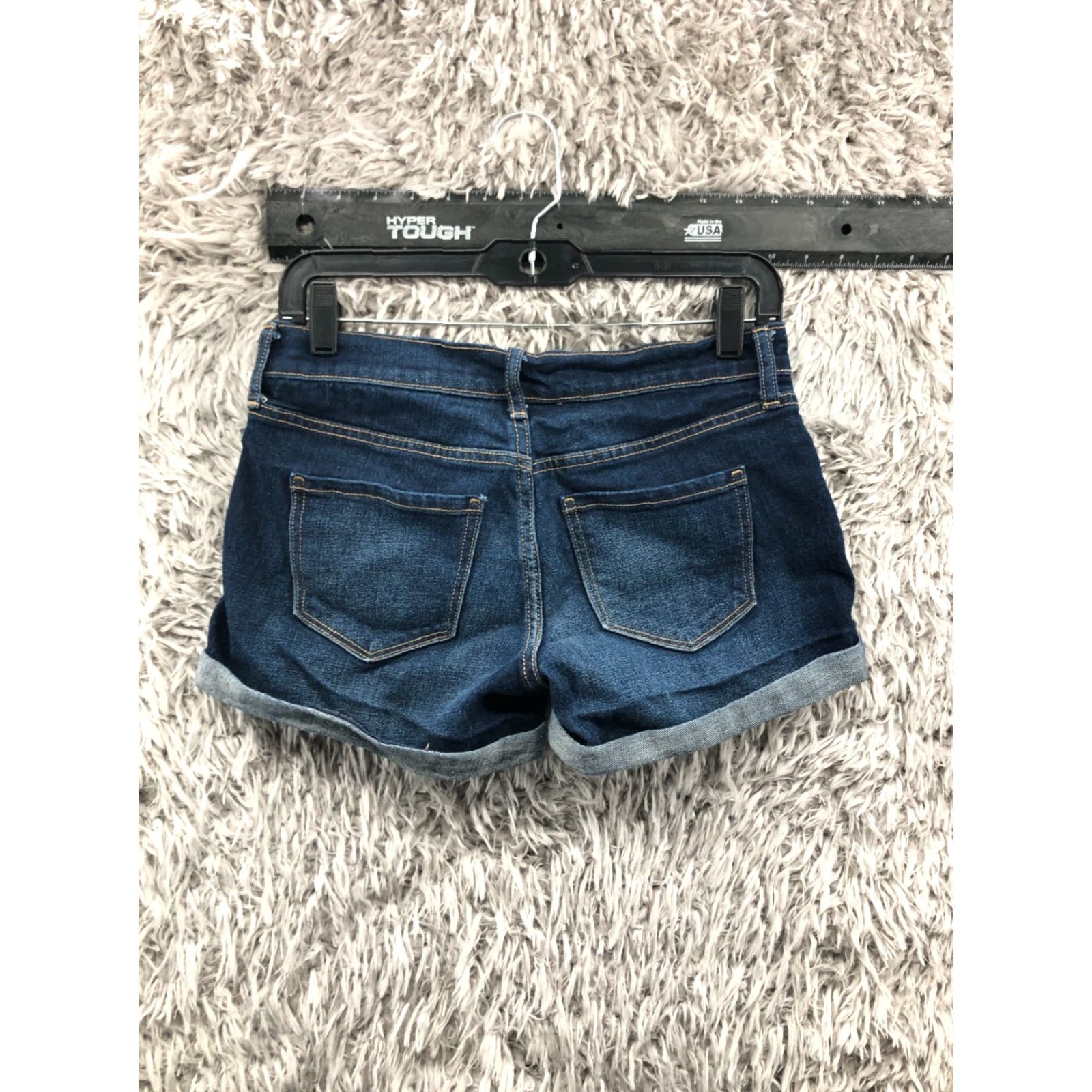 Old Navy Old Navy Womens Boyfriend Shorts Denim Size 0 Blue Dark Wash 5-Pocket Regular Rise Casual Jeans Size 25" / US 0 / IT 36 - 4 Thumbnail