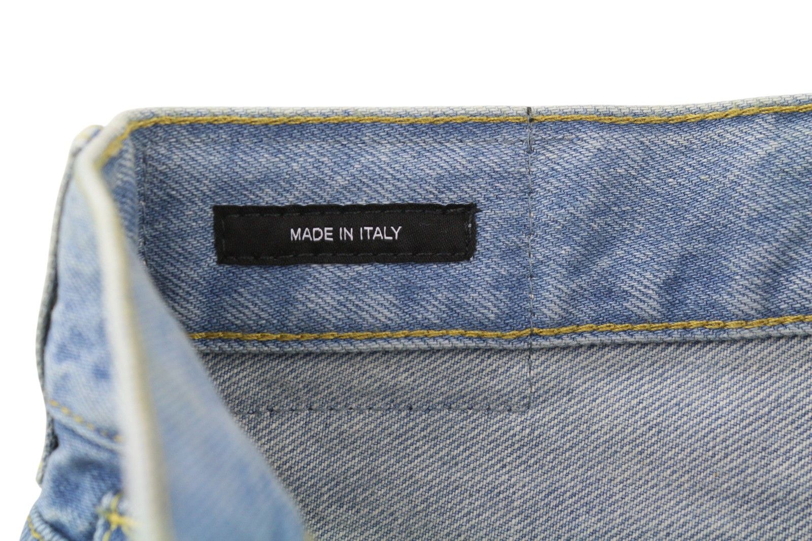 R13 CROSS OVER 25 Washed Denim Blue Asymmetrical Shorts 86146 Size 25" / US 0 / IT 36 - 6 Thumbnail