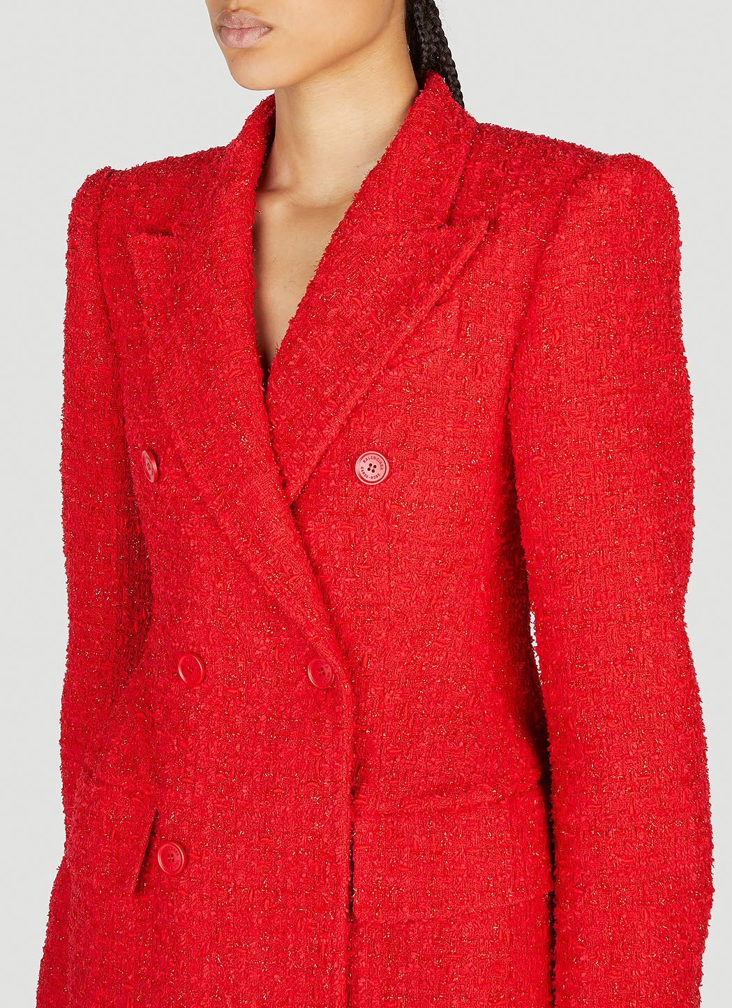 Balenciaga o1bcso1str1124 Hourglass Jacket in Red Size XS / US 0-2 / IT 36-38 - 5 Thumbnail