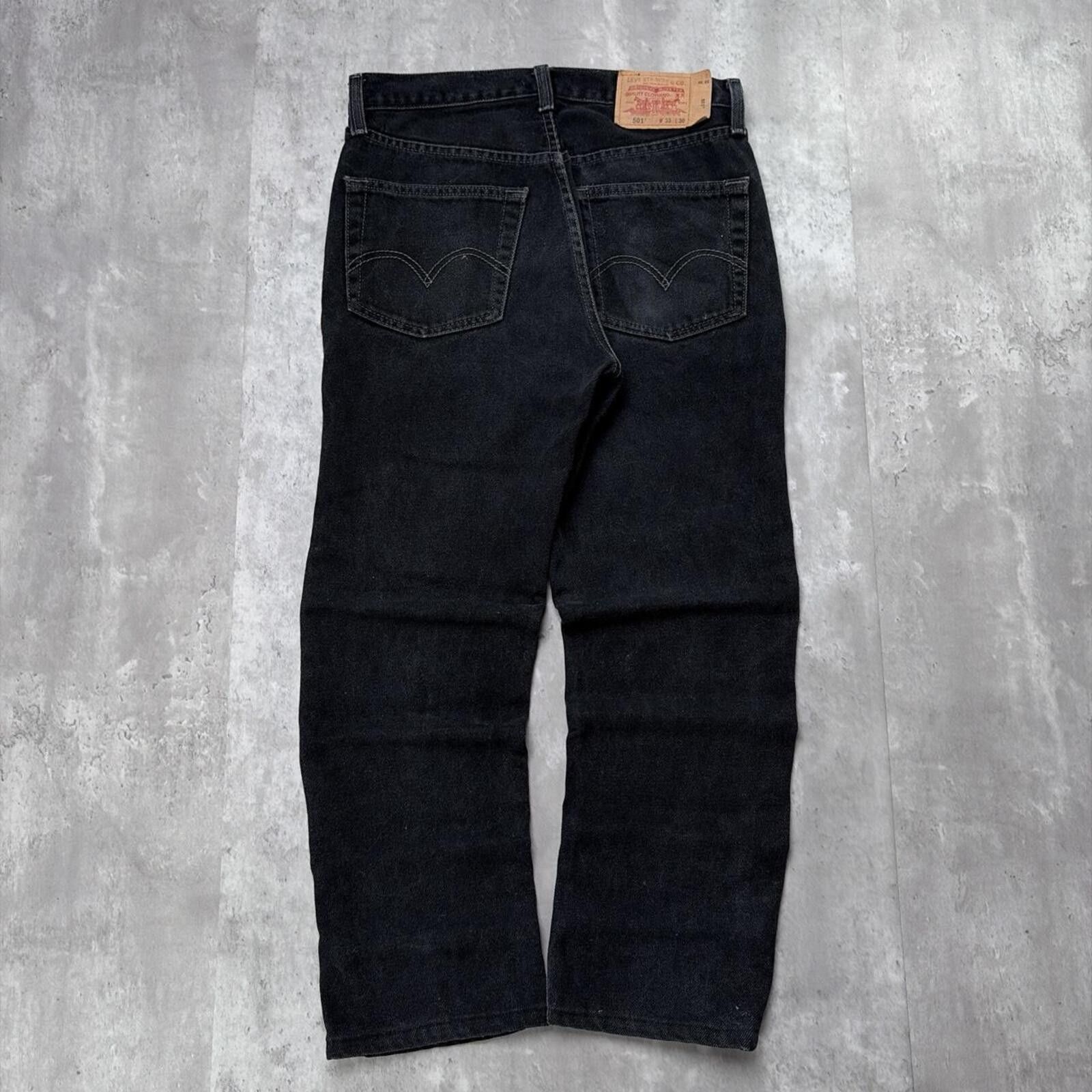 Levi's Vintage Black Levi’s 501 Grunge Straight Denim Jeans Size US 32 / EU 48 - 1 Thumbnail