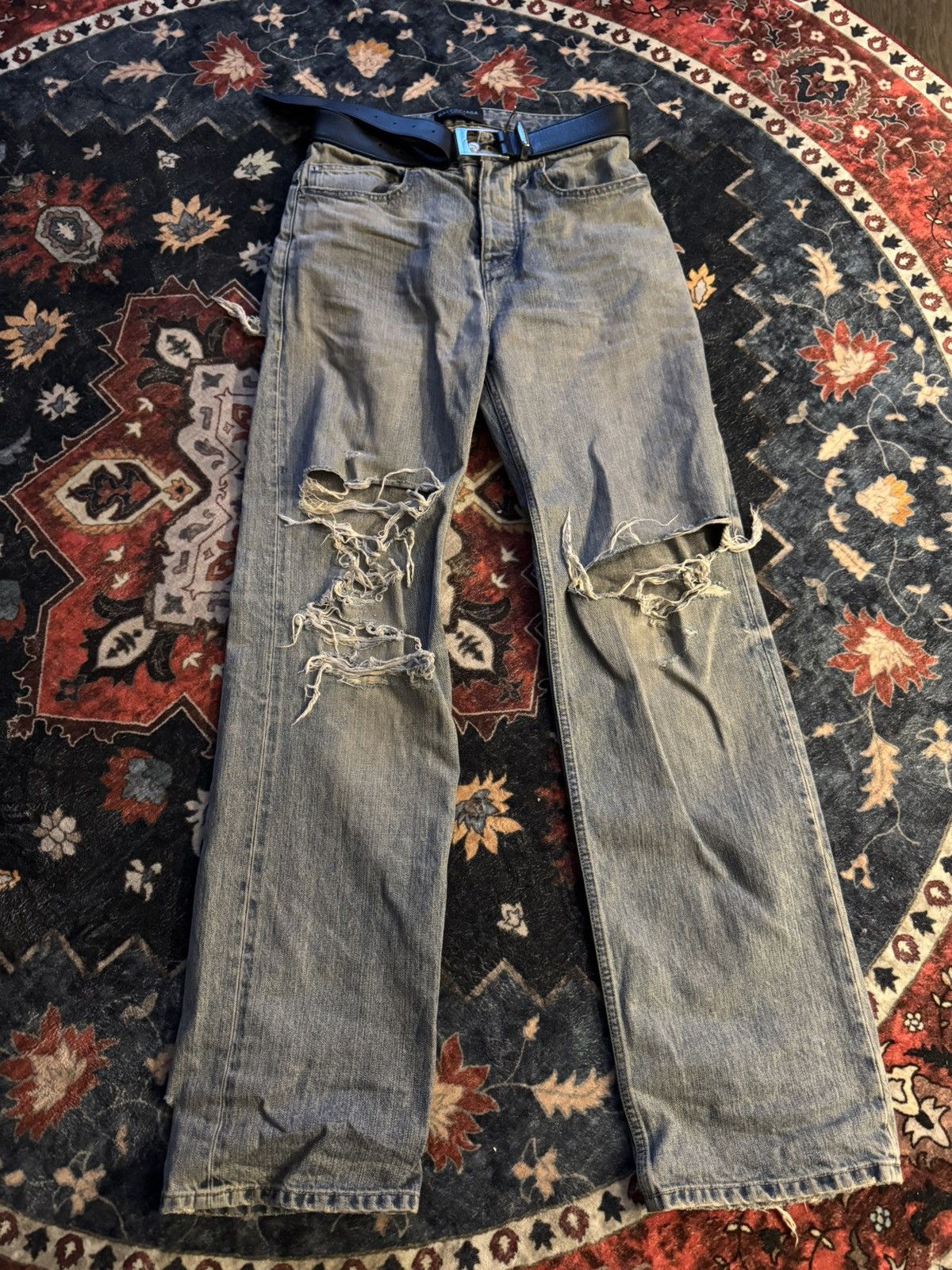 Balenciaga BALENCIAGA DENIM WITH BELT Size US 29 - 1 Thumbnail