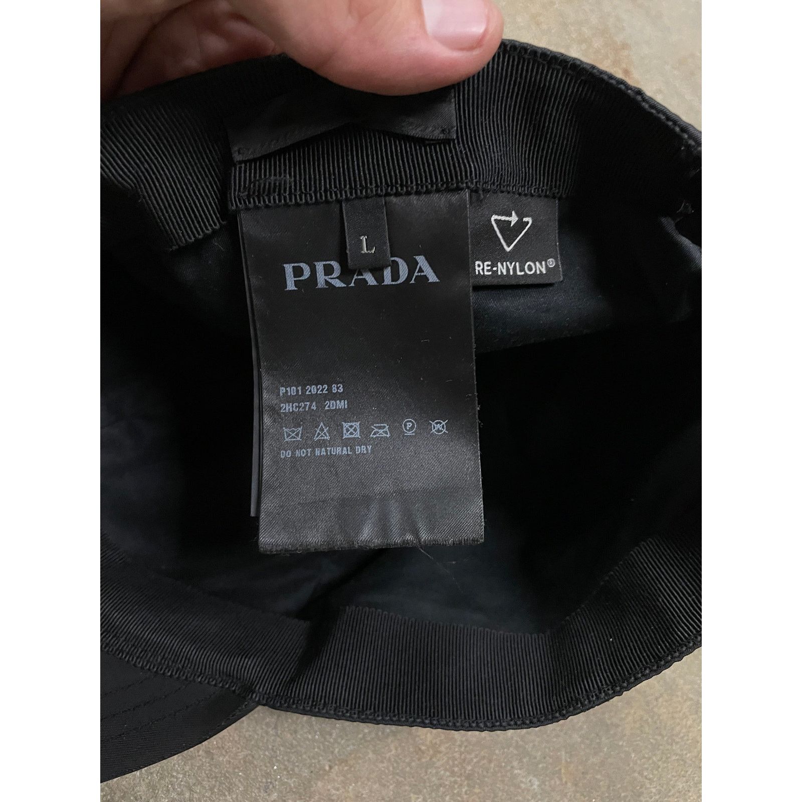 Prada Prada Nylon Cap Black Used Large Size ONE SIZE - 4 Thumbnail