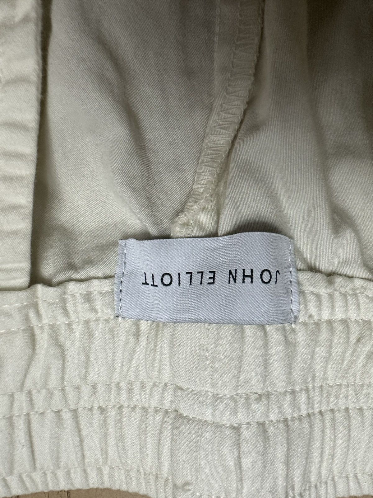John Elliott Back Sateen cargo pants cream white