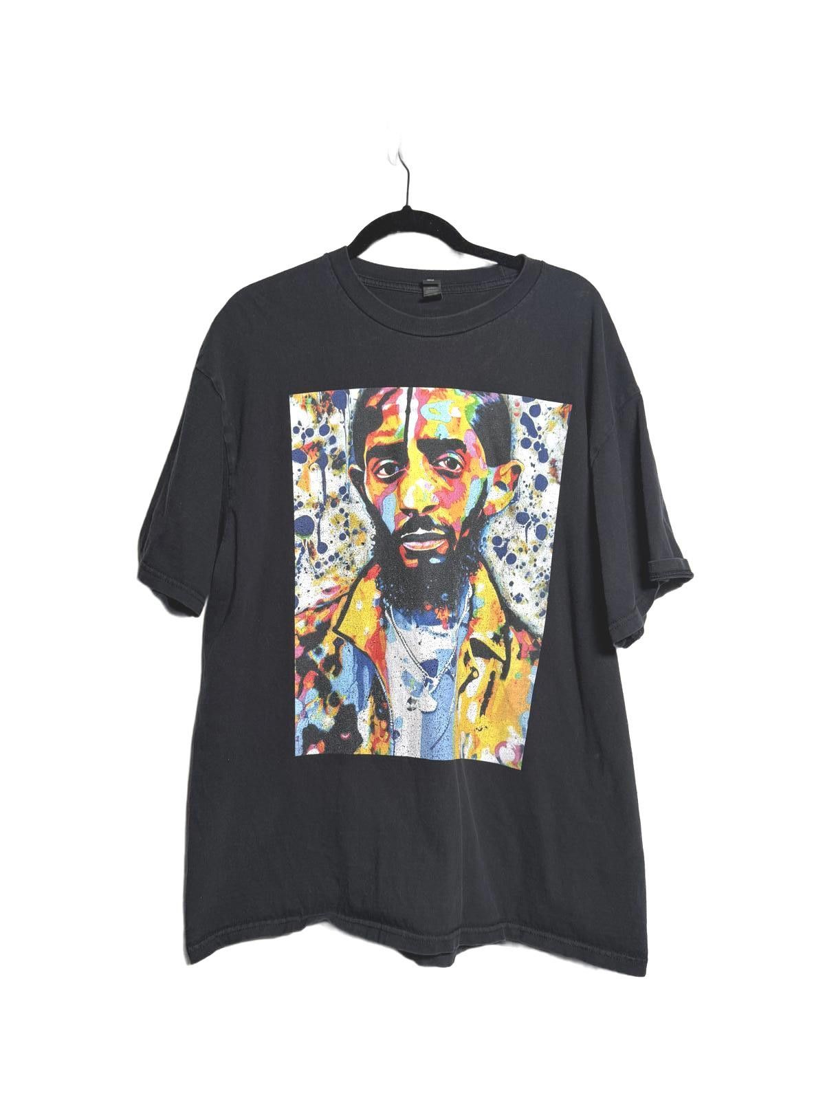 Designer Nipsey Hussle Canvas Art Graphic T-Shirt Size US XL / EU 56 / 4 - 1 Thumbnail