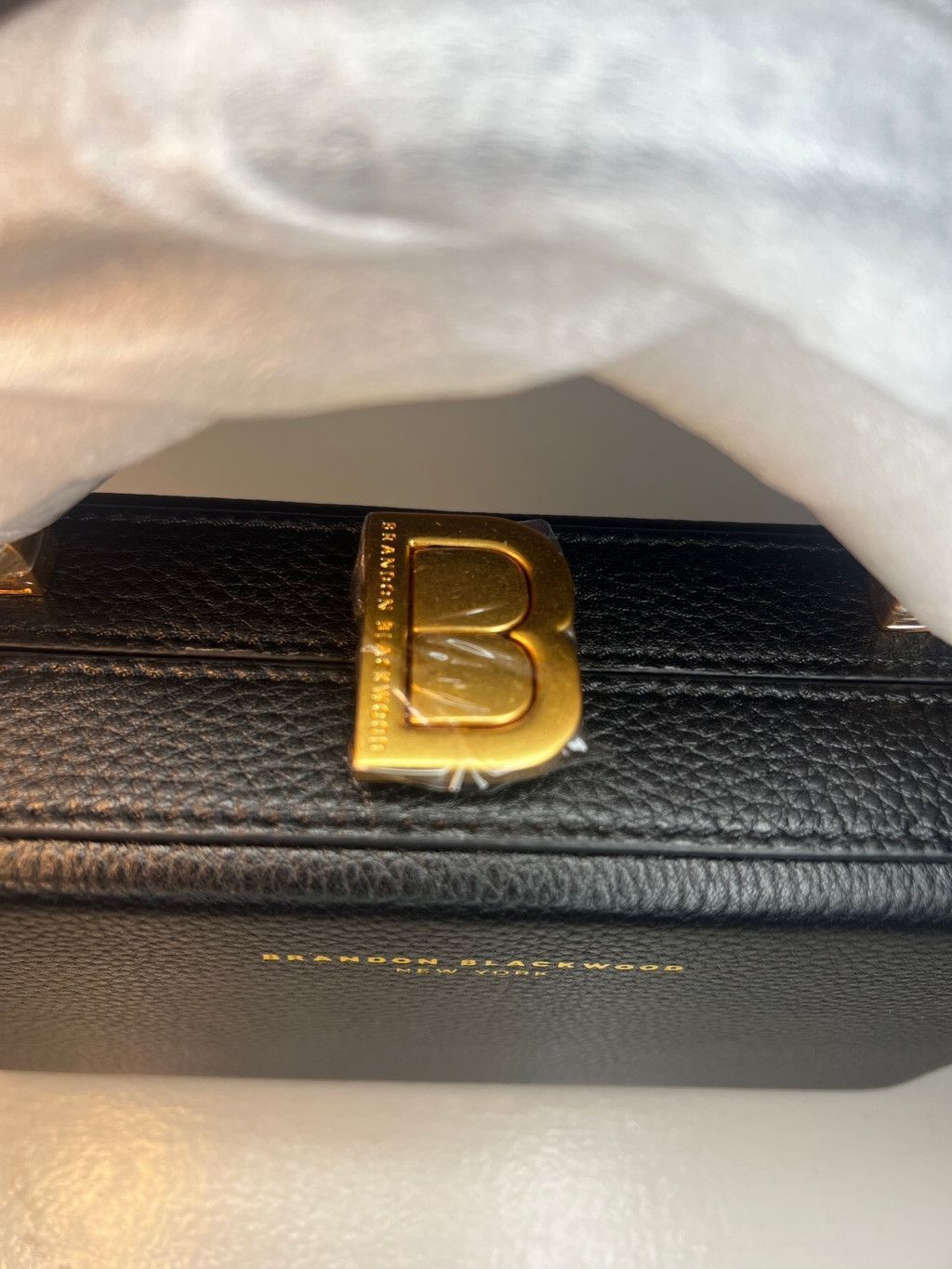 Brandon Blackwood Brandon Blackwood Slim Trunk in Black Grain Leather Size ONE SIZE - 4 Thumbnail