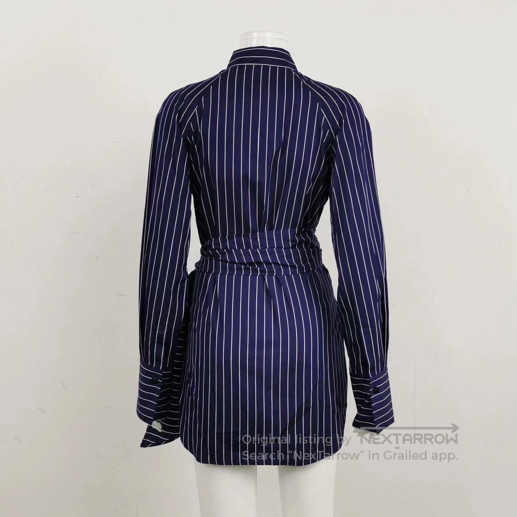 Salvatore Ferragamo Salvatore Ferragamo Cotton Contrast Stripe Collared Shirt. Size S / US 4 / IT 40 - 2 Thumbnail