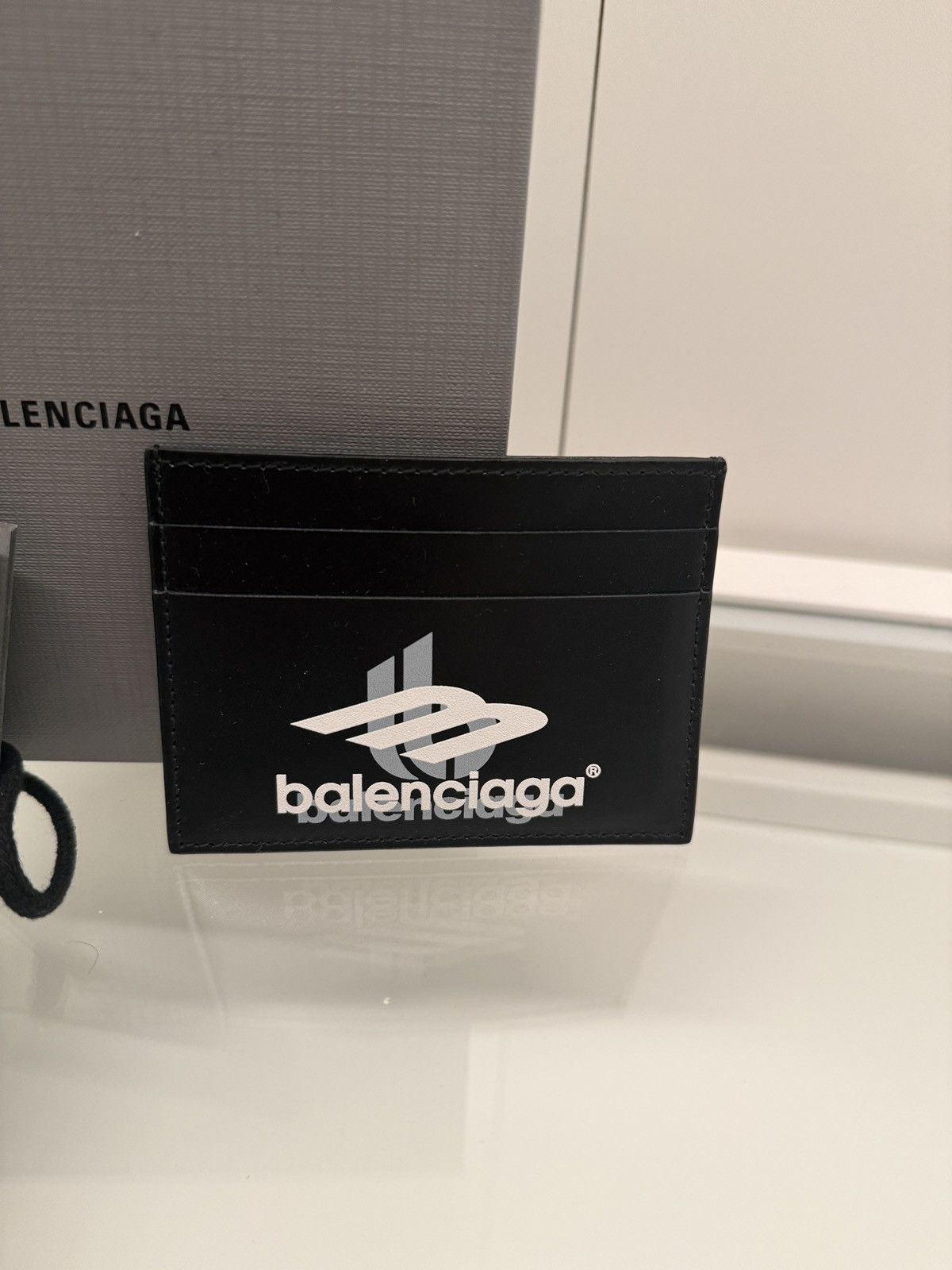 Balenciaga Balenciaga Cash leather card holder black Size ONE SIZE - 2 Thumbnail